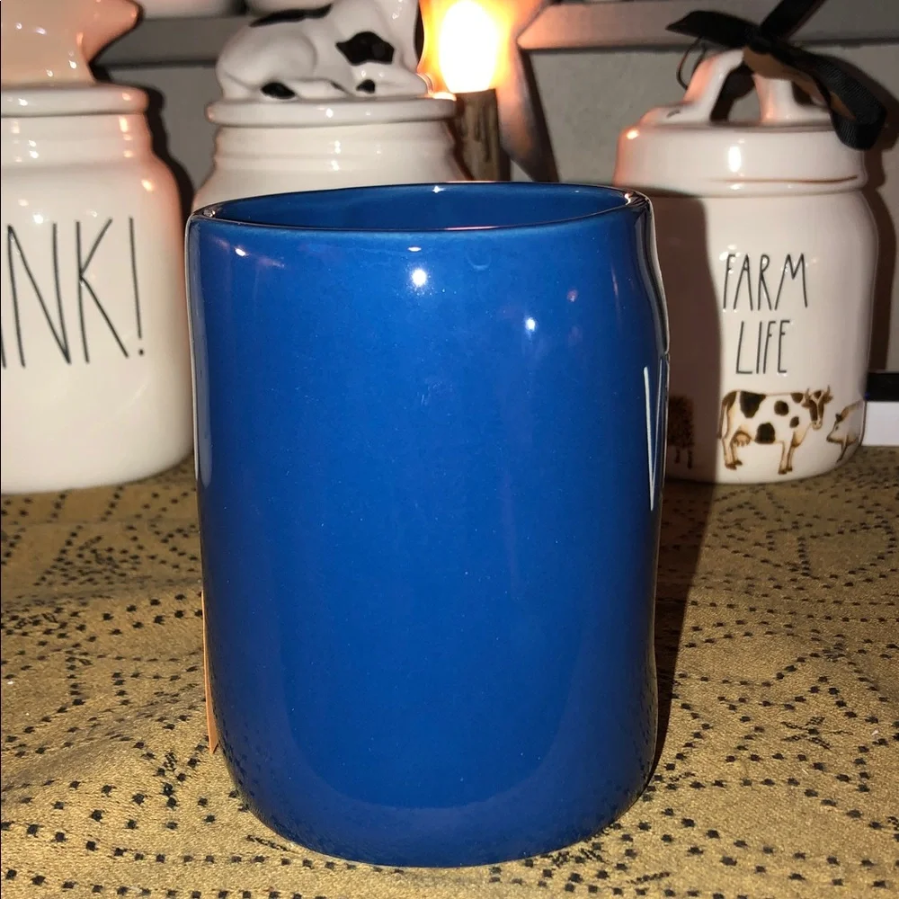 Rae Dunn VETERAN Mug Blue
